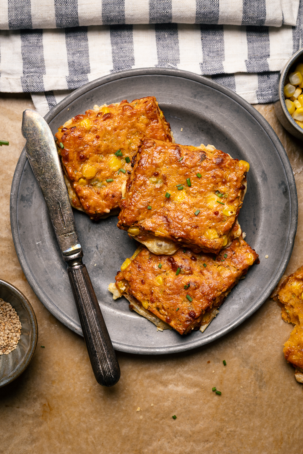 Scones salati al mais e gochujang