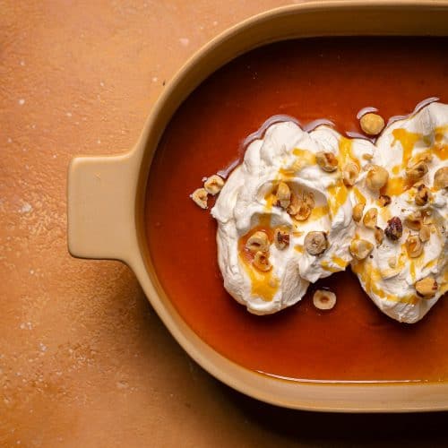 flan di zucca con latte condensato e miele bruciato